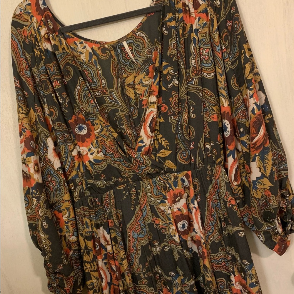 Free People Multicolor Paisley Mini Dress